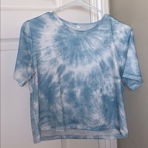 Blue tie dye top
